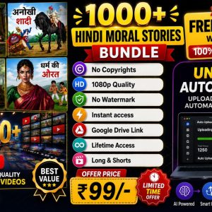 1000+ YouTube Hindi Moral Story Videos bundle